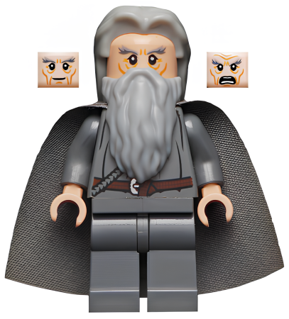 Минифигурка Lego The Lord of the Rings Gandalf the Grey - Hair and Cape lor073  U